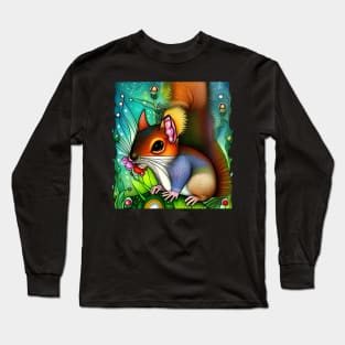 Cute Little Squirrel Long Sleeve T-Shirt